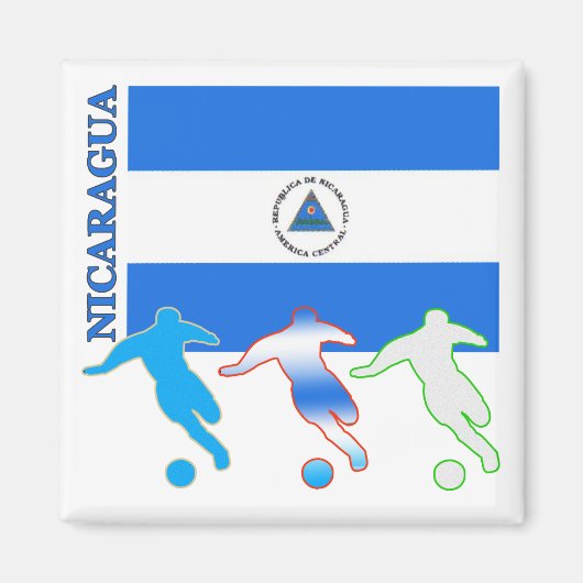 サッカーニカラグア マグネット (正面)