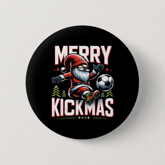 サッカーニコニコクリスマス 缶バッジ (正面)