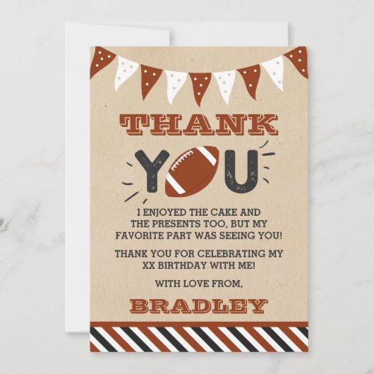 サッカーニーエイジ誕生日 サンキューカード (正面)