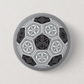 サッカーネイティブジオメトリー 缶バッジ (正面)