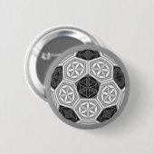サッカーネイティブジオメトリー 缶バッジ (正面&裏面)