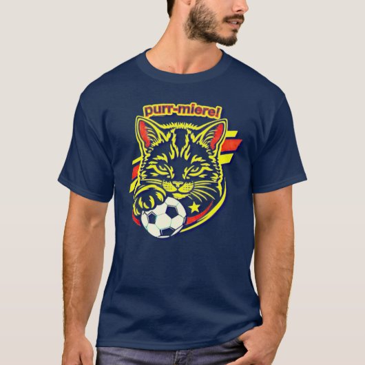 サッカーネコグラフィック Tシャツ (正面)