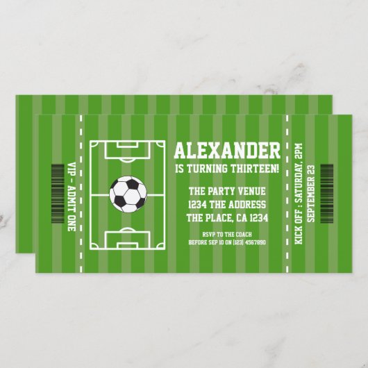 サッカーノベルティチケットパーソナライズされたスポーツカード シーズンカード (正面/裏面)