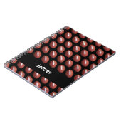 サッカーノーパーソナライズされたト ノートブック (左側)