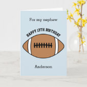 サッカーハッピー13誕生日甥 カード (黄色い花)