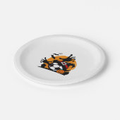 サッカーハロウィーンの夜 ペーパープレート (アングル)