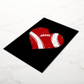 サッカーハートバレンタインデー 箔シーズンカード (回転した状態)