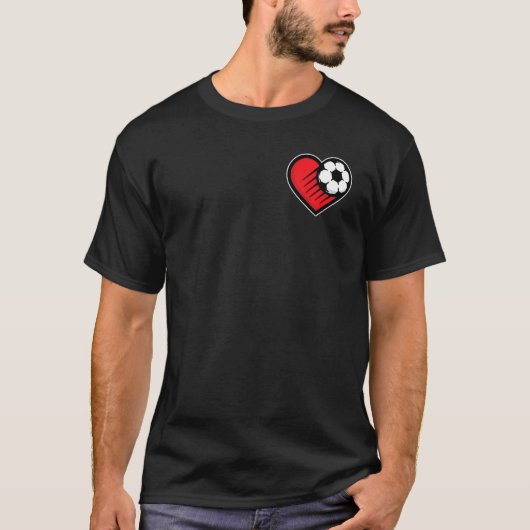 サッカーハート Tシャツ (正面)