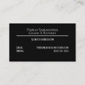 サッカーバスケットボールホッケースポーツレフェリーテンプレート 名刺 (裏面)