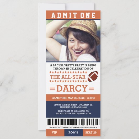 サッカーバチェロレッテ招待状 招待状 (正面)