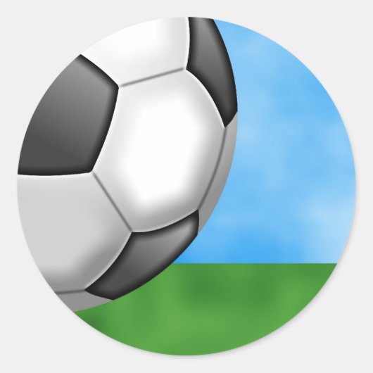 サッカーバックグラウンド ラウンドシール (正面)