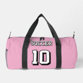 サッカーバックパックパーソナライズされたバラ選手ゴール ダッフルバッグ (裏面)