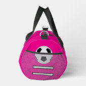 サッカーバックパックパーソナライズされたピンクプレーヤーゴール ダッフルバッグ (右)