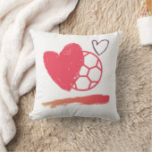 サッカーバレンタイン枕 クッション (ブランケット)