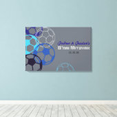 サッカーバーこうもりミツバサイン入りボード キャンバスプリント (インサイチュ (ウッドフロア))