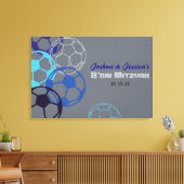 サッカーバーこうもりミツバサイン入りボード キャンバスプリント (インサイチュ (リビング))