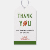 サッカーバースデーパーティーありがとうラベル ギフトタグ (正面)