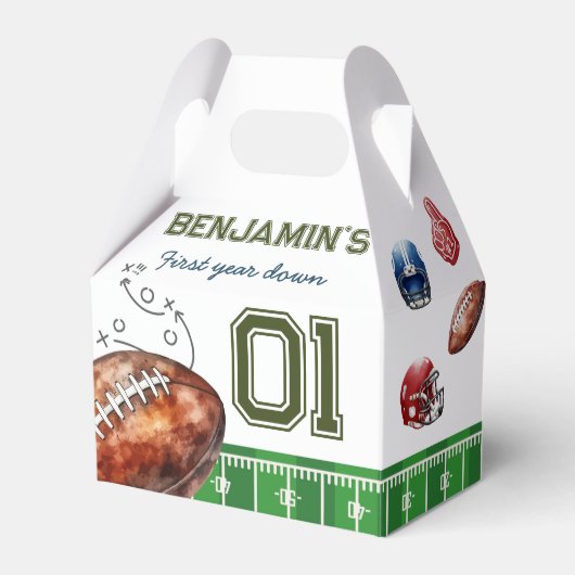 サッカーバースデーパーティーありがとう フェイバーボックス (正面サイド)