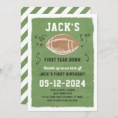 サッカーバースデーパーティーイベント招待状 招待状 (正面/裏面)