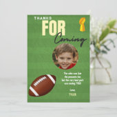 サッカーバースデーパーティーサンキューカード サンキューカード (スタンド正面)