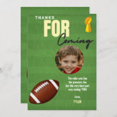 サッカーバースデーパーティーサンキューカード サンキューカード (正面/裏面)