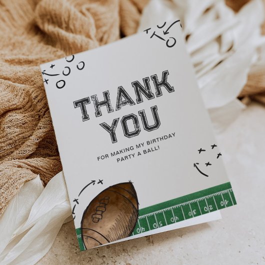 サッカーバースデーパーティーサンキューカード サンキューカード