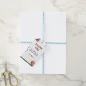 サッカーバースデーパーティーサンキューユユーラベル ギフトタグ (より糸付き)