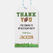 サッカーバースデーパーティーサンキューユユーラベル ギフトタグ (正面)