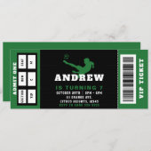 サッカーバースデーパーティーチケット招待状 招待状 (正面/裏面)