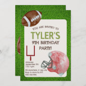 サッカーバースデーパーティーバーティカル招待状 招待状 (正面/裏面)