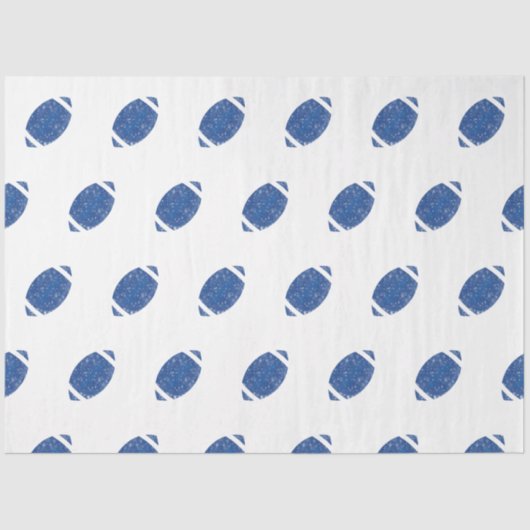 サッカーバースデーパーティーブルーホワイト 薄葉紙 (正面)