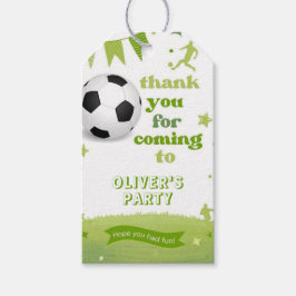 サッカーバースデーパーティーメッセージカードサッカーテーマ ギフトタグ