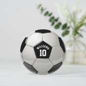 サッカーバースデーパーティーモノグラムサッカー招待状 (スタンド正面)