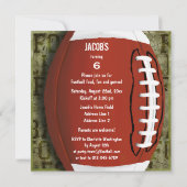 サッカーバースデーパーティーヴィンテージグリグランジーン 招待状 (裏面)