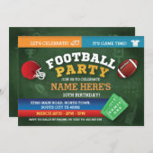 サッカーバースデーパーティー招待状スポーツ招待状 招待状 (正面/裏面)