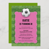 サッカーバースデーパーティー招待状 招待状 (正面/裏面)