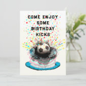 サッカーバースデーパーティー 招待状 (スタンド正面)