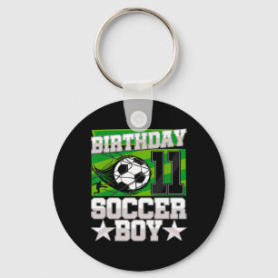 サッカーバースデーパーティー - 11歳の誕生日 男の子 11歳 キーホルダー