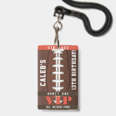 サッカーバースデーパーティーVIPパスバッジ バッジ (正面（ネックストラップ付）)