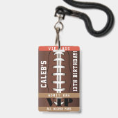 サッカーバースデーパーティーVIPパスバッジ バッジ (正面（ネックストラップ付）)