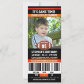 サッカーバースデーフォトテンプレート 招待状 (正面)