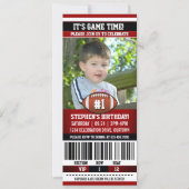 サッカーバースデーフォトテンプレート 招待状 (正面)