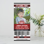 サッカーバースデーフォトテンプレート 招待状 (スタンド正面)