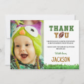 サッカーバースデー写真感謝カード サンキューカード (正面)