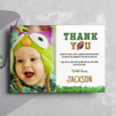 サッカーバースデー写真感謝カード サンキューカード