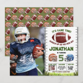 サッカーバースデー少年 招待状 (正面/裏面)