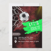 サッカーバースデー招待状、フットボール招待状 招待状 (正面)
