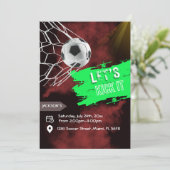 サッカーバースデー招待状、フットボール招待状 招待状 (スタンド正面)