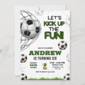 サッカーバースデー招待状 男の子 サッカーバースデー 招待状 (正面)