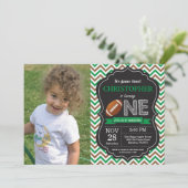 サッカーバースデー招待状 1歳の誕生日パーティー 招待状 (スタンド正面)